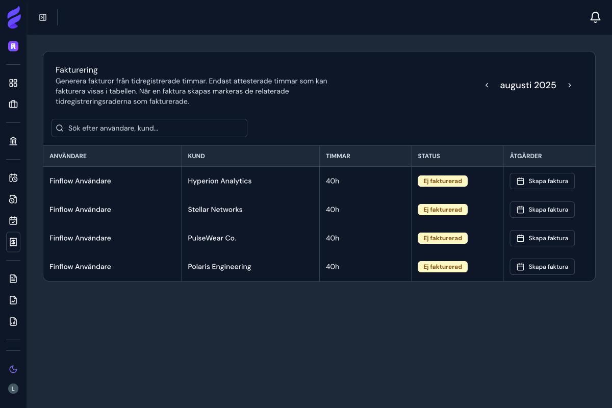 TimeTracker invoicing preview